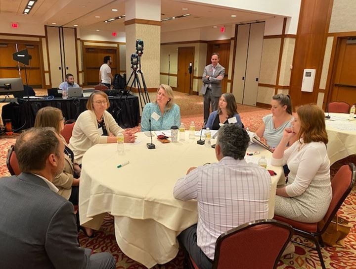 Summit participants brainstorm opportunities for their organizations to support expanding the talent pipeline and promoting the early childhood education profession across the NRV