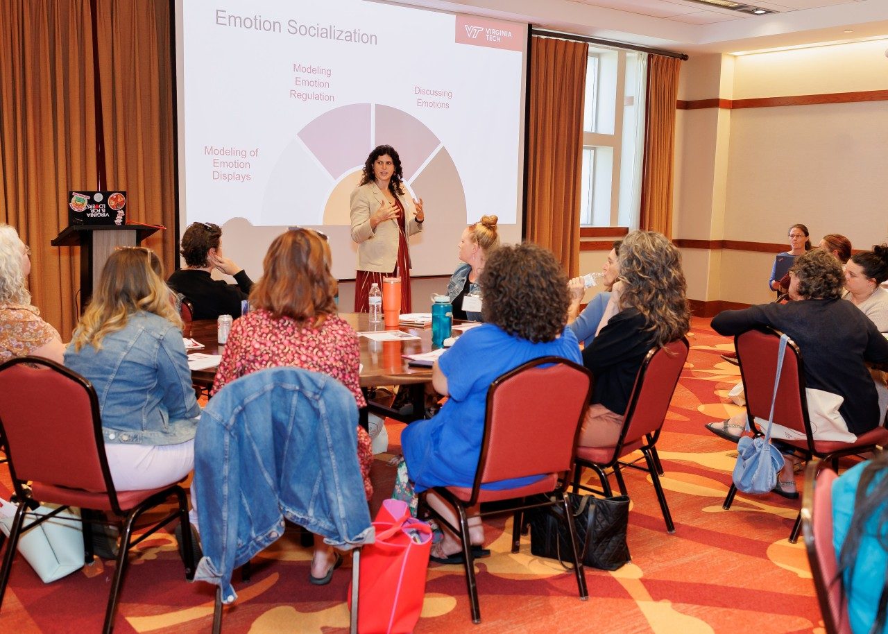 Speaker Rosanna Breaux, director of the Child Study Center at Virginia Tech, at the workshop "Supporting Emotional Development and Well-Being in Toddlers and Preschoolers"